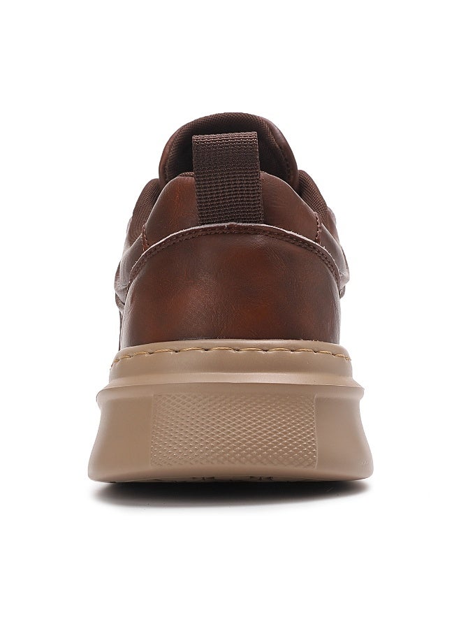 SKY VIEW Men's Fashion Shoes Ultrafine Fiber Vamp Casual Shoes For Men Non Slip Lace Up Chunky Sneakers Cushioned And Lightweight Low Top Walking Shoes - Image 3