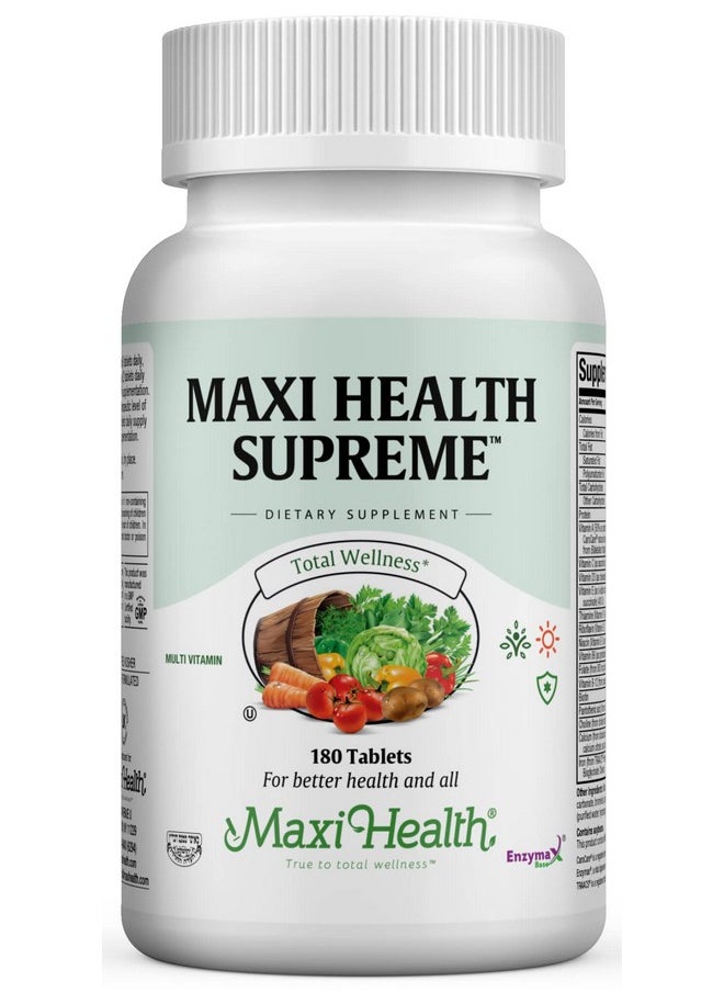 Maxi Health Supreme High Potency Multivitamin & Mineral Supplement 180 Count  - Image 1
