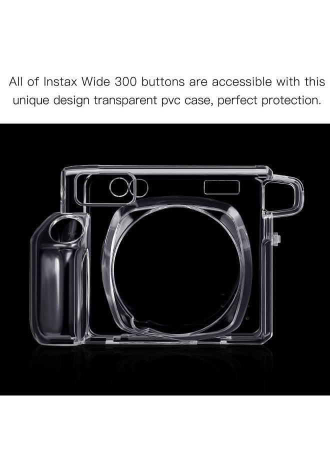 Ransparent Case, Crystal Hard Cover with Precise Cutout, Protective Case Clear Compatible with Fujifilm Instax Wide 300 Instant Film Camera