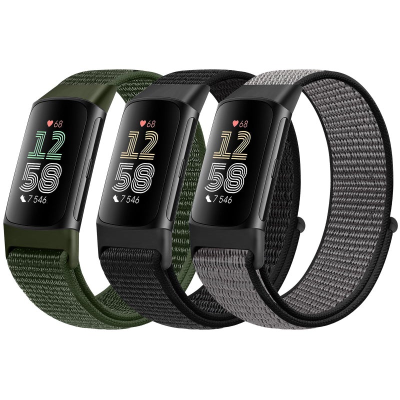 AVOD Sport Loop Nylon Watch Bands Compatible with Fitbit Charge 6/Charge 5 for Women Men, Adjustable Breathable Replacement Soft Nylon Loop Wristband for Fitbit Charge 6/Fitbit Charge 5 - Image 1