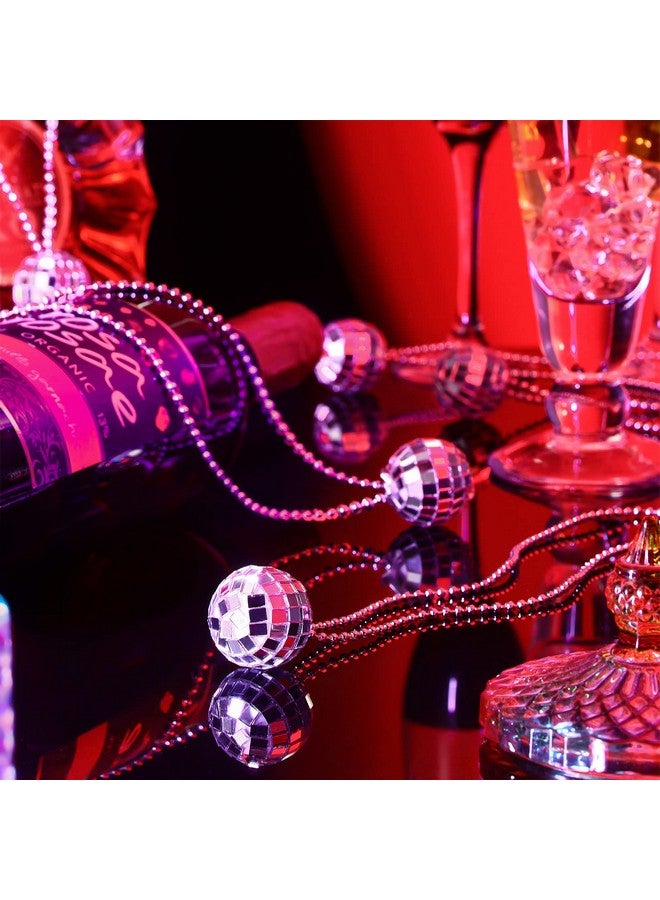 سوريو 20 جهاز كمبيوتر شخصى مرآة ديسكو الكرة القلائد 70S ديسكو حزب القلائد البسيطة ديسكو الكرة قلادة الفضة ديسكو قلادة 70S مجوهرات ديسكو حزب صالح الديكور زي الملحقات لمستلزمات الرقص (1.18 بوصة) - Image 4