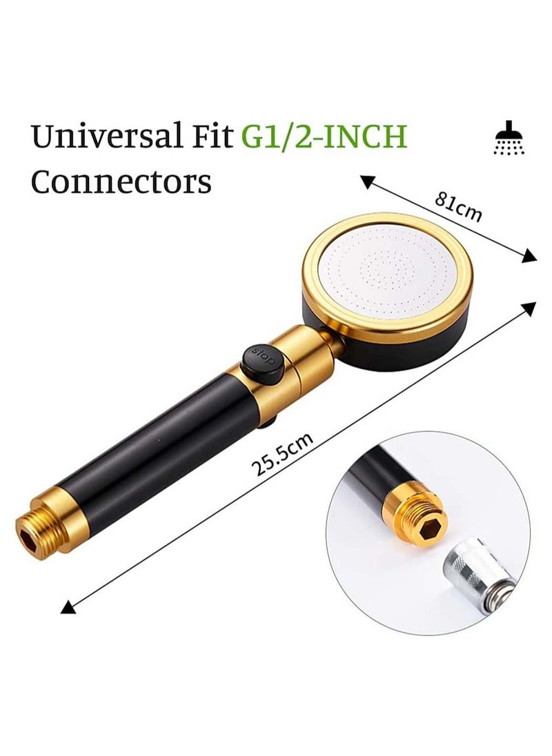 SYOSI - Shower Head High Pressure Water Saving Flow 360 Rotating Hand Held Showerhead Metal Universal Replacement Handheld Showerheads Pressurized for Bathroom Low Water Pressure - Image 1