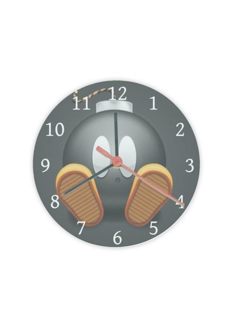 Printed GLASS CLOCK Bomb From Super Mario Video Game