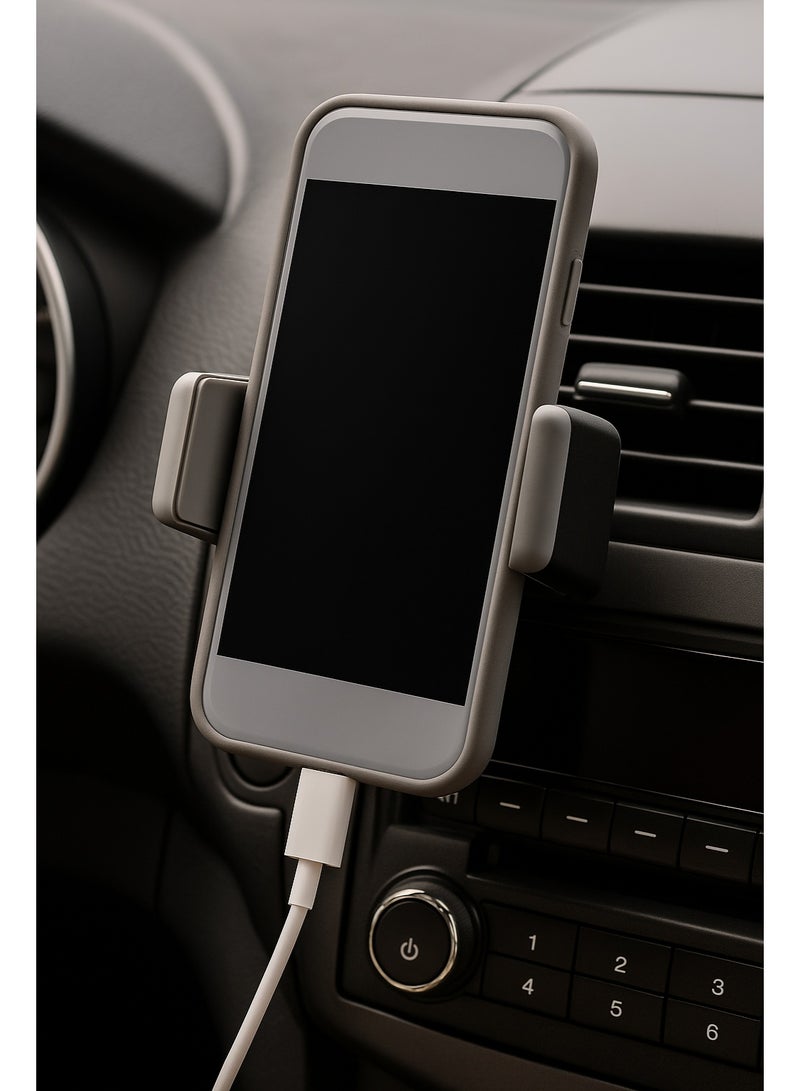 أي هوم حامل موبايل  I HOMEلسيارة بتثبيت على مخرج الهواء بآلية إغلاق أوتوماتيكية ودوران 180° وتوافق شامل مع الهواتف - Image 5