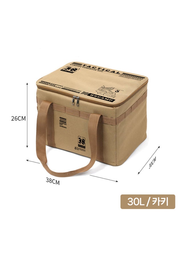 Camping multi-purpose storage bag, insulated large capacity heat-resistant cookware, outdoor equipment storage bag, hiking backpack, beach tent, travel Oxford cloth 