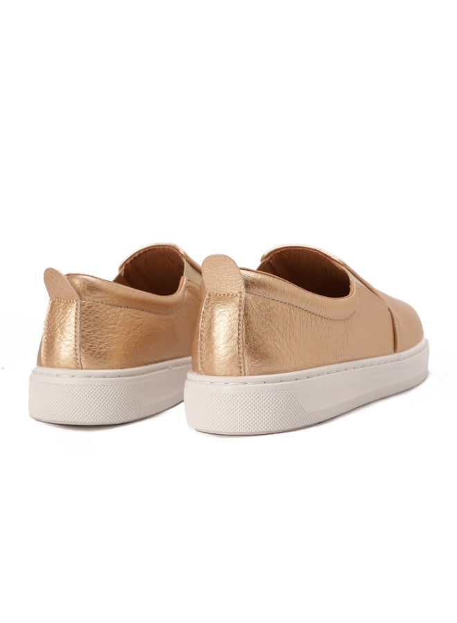 زيلدا حذاء زيلدا 027 نسائي ذهبي اللون برباط - Image 4