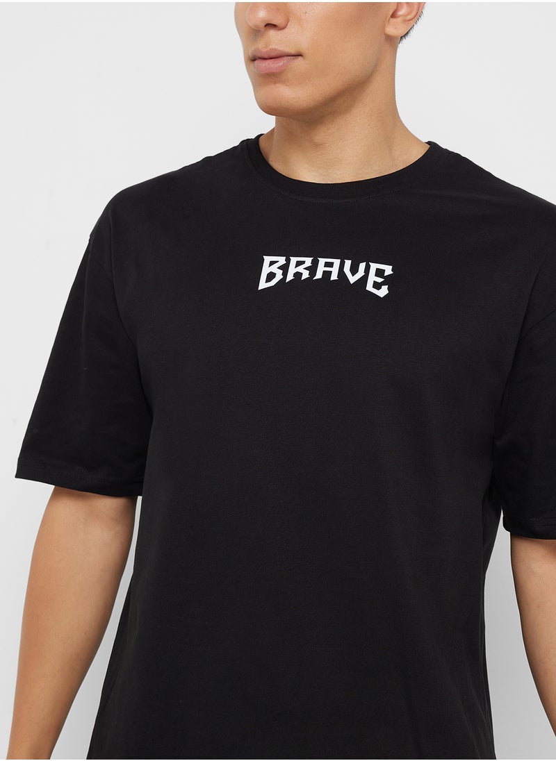 Seventy Five - Graphic Print Oversized T-Shirt - Image 1
