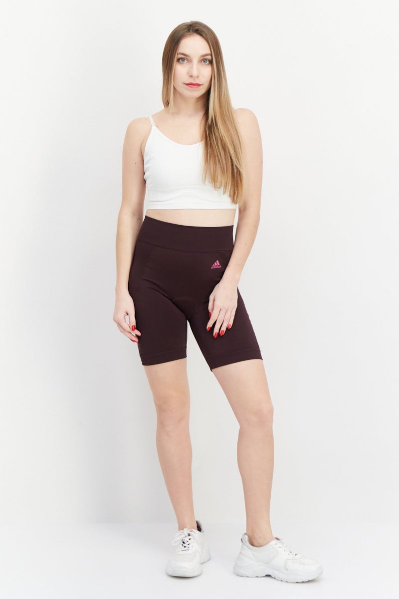 Adidas Women Sportswear Fit Cycling Shorts, Dark Purple - Image 2