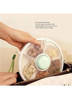 Kids Snack Spinner Bundle with Hand Strap, Reusable Snack Containe with 5 Compartment Dispenser and Lid, Leakproof Spill Proof Snack Box for Toddlers, Babies, Home, Travel (Mint - pzsku/Z3F77D2968C69089AB8D2Z/45/_/1723879868/a26c4c6a-d427-4c0b-a6d6-808836b9708d