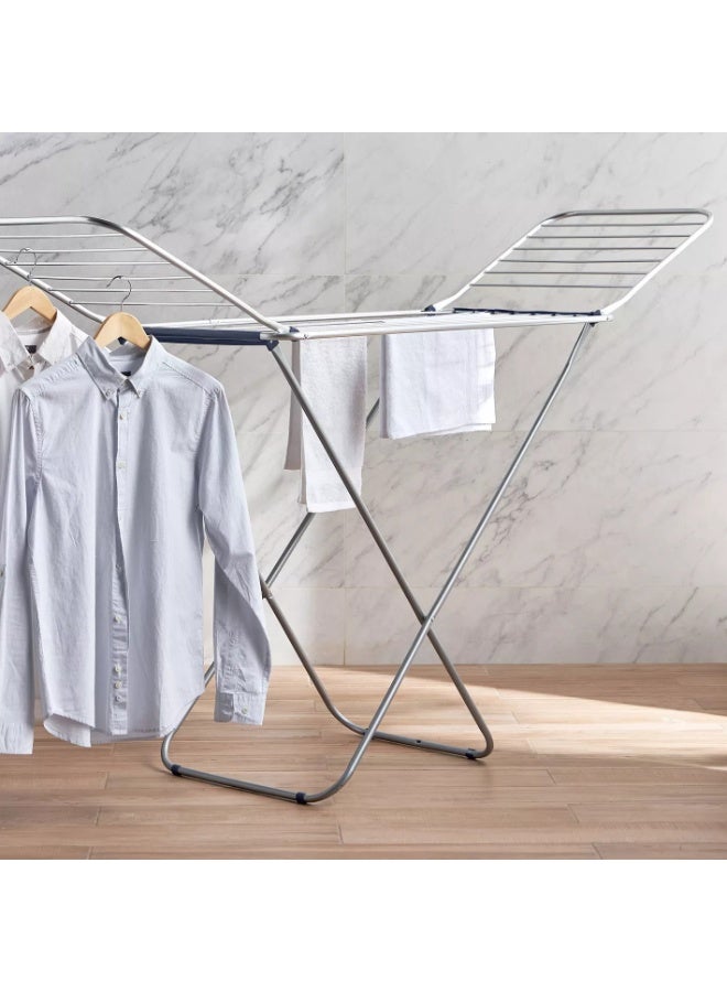 HENLEE Clothes Dryer Stand + 20 clips laundry rack Clothes Drying Stand clothes dryer stand with Adjustable Folding Wing cloth dryer and Clips Clothes Hanger Stand Drying Rack clothes rack, Clothes Rack for Drying Clothing, Cloth Drying Stand - Image 4