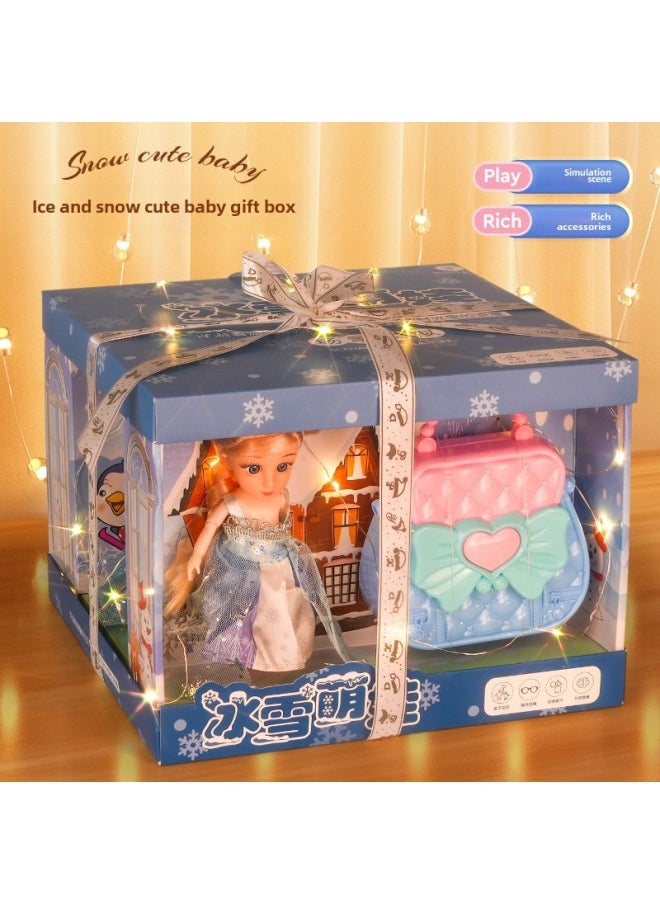 Generic - Doll Toy Girl Lisa Elsa Elsa Princess Gift Box Dress-up Simulation Suit High-end Cake Gift-Color:Barbie 11.5-inch [8041C-Snow White + Accessory Bag-color Box + Mail Order Box]] - Image 1