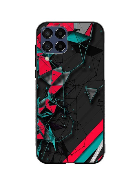 Protective Case Cover For Samsung Galaxy A12 Tech Pattern Design Multicolour
