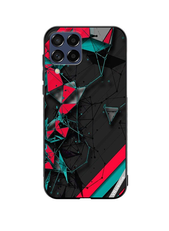 Protective Case Cover For Samsung Galaxy A12 Tech Pattern Design Multicolour