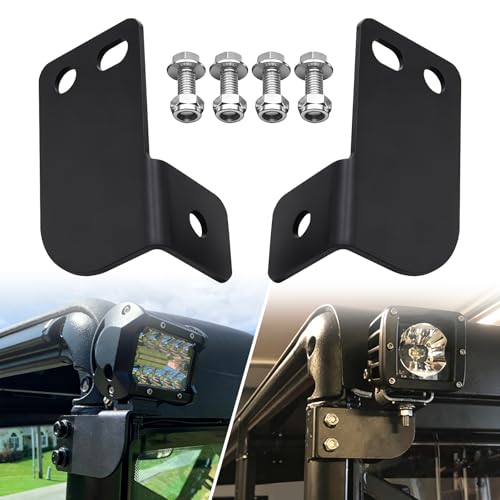 KANGIKX Rear Roof Roll Backup Light Bar Brackets Profit Cage Bar Reverse LED Light Pod Mounting Fit for 20132021 Polaris Ranger Full Size - Image 1