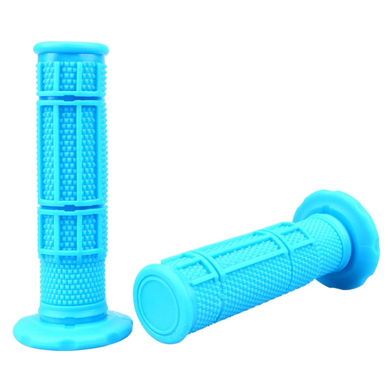 Generic APPYU 7/8'' ATV Grips Upgrade Universal Handlebar Grips Soft Rubber Thumb Throttle Motorcycle Grip for Polaris Kid Youth 4 Wheeler Quad 400ex Banshee Blaster Raptor 350 Warrior 350 Raptor 660 (Blue)  - Image 1
