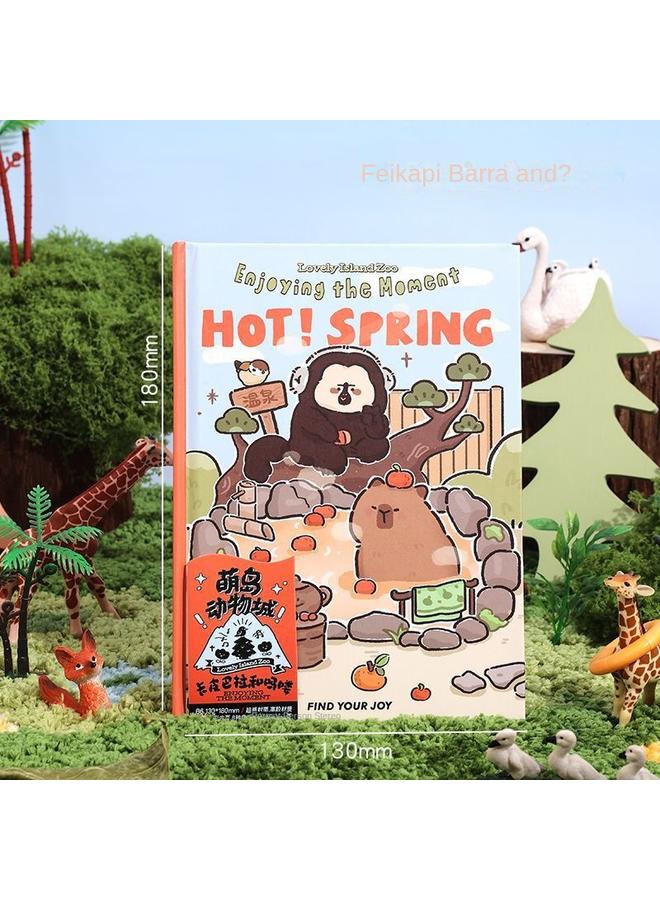 Bluejw Cartoon B6 Hand Account Hardcover Student Notes Notepad Suit High Color Value Color Page Diary Cute Hand Account - Image 1