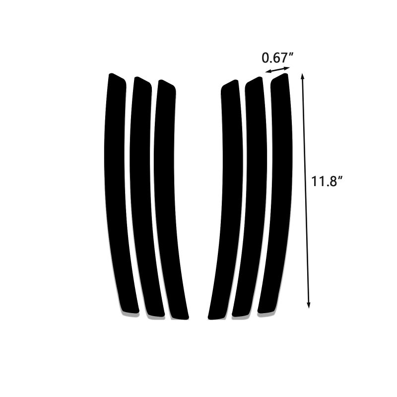 x xotic tech Compatible with Chevy Camaro L&R Side Vent Insert Black Stripe Decal Inlay Sticker 2010-2021 - Image 2
