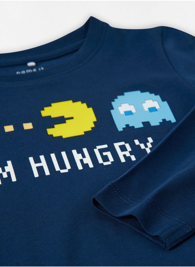NAME IT - Boys Pac Man Print T-Shirt - Image 1