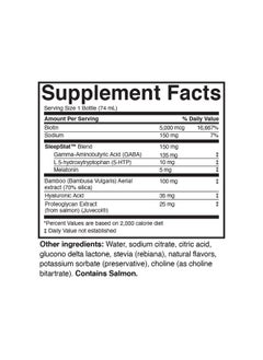 Dream Water Dream Water Beauty Sleep Aid Drink Supplement; Melatonin 5mg, GABA, 5-HTP, Plus Biotin for Healthy Skin, Hair and Nails; 2.5 oz Liquid Sleep Shots, Zen Tonic 24-Count  - Image 5