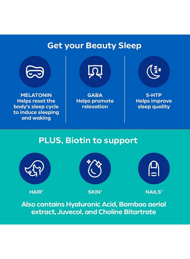 Dream Water Beauty Sleep Aid Drink Supplement; Melatonin 5mg, GABA, 5-HTP, Plus Biotin for Healthy Skin, Hair and Nails; 2.5 oz Liquid Sleep Shots, Zen Tonic 24-Count - Image 3