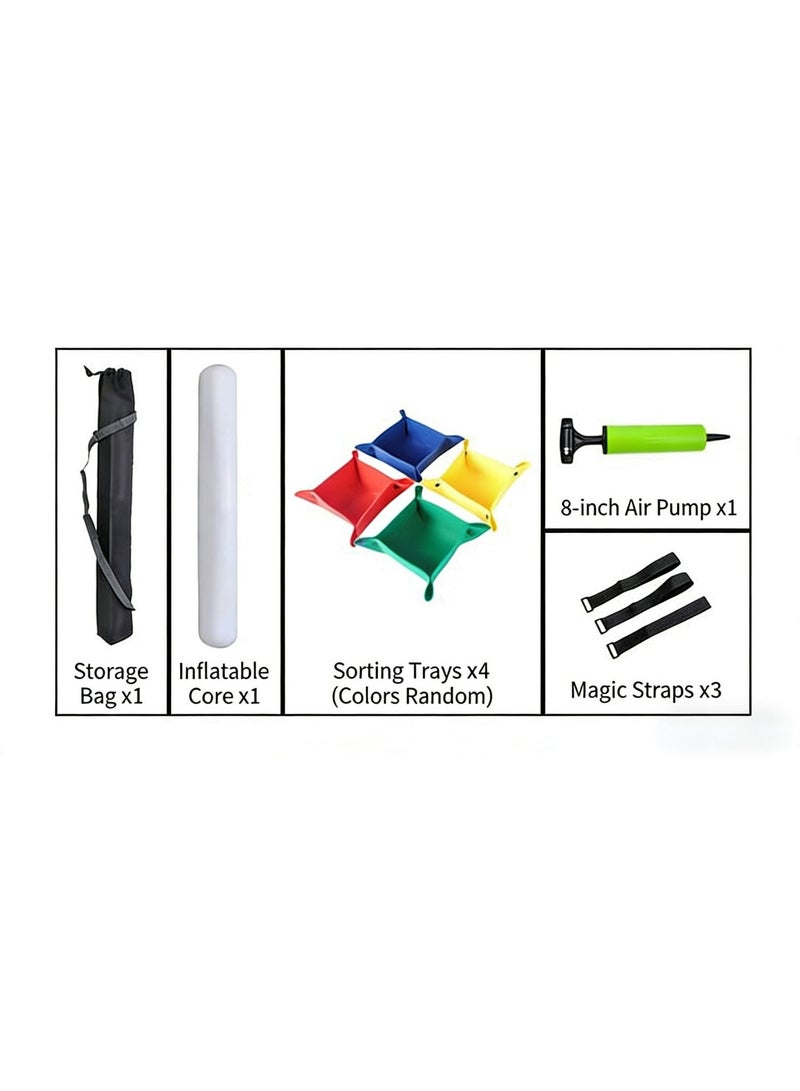 Uthriyya 3000 Piece Puzzle Mat Roll Up with 6 Sorting Trays & Storage Bag & Black Pump, Jigsaw Felt Mat for Easy Transport & Storage, Portable Puzzle Saver for3000 2000 1500 1000 500 Pieces Jigsaw Puzzles - Image 3