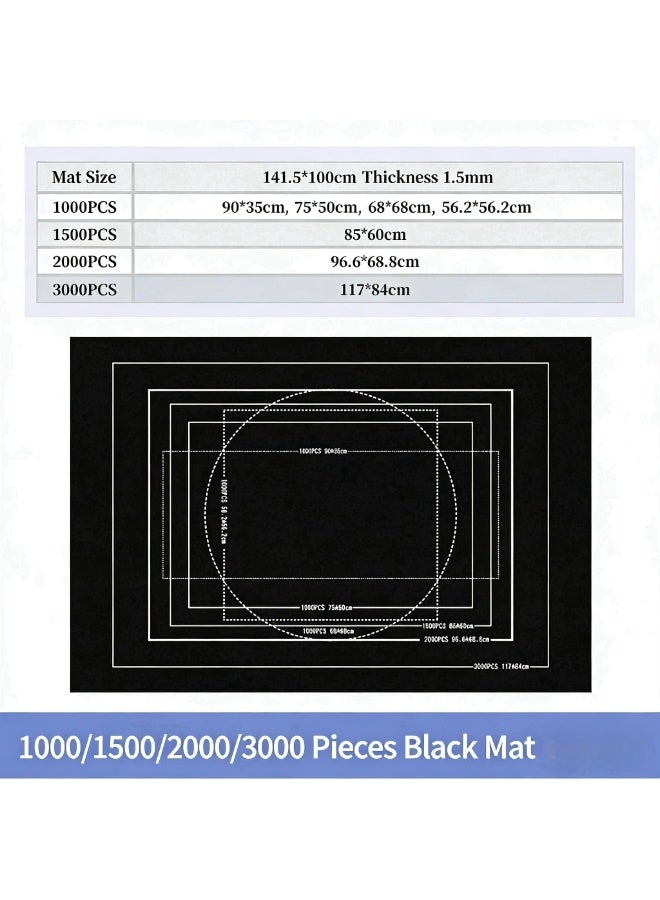 Uthriyya 3000 Piece Puzzle Mat Roll Up with 6 Sorting Trays & Storage Bag & Black Pump, Jigsaw Felt Mat for Easy Transport & Storage, Portable Puzzle Saver for3000 2000 1500 1000 500 Pieces Jigsaw Puzzles - Image 2