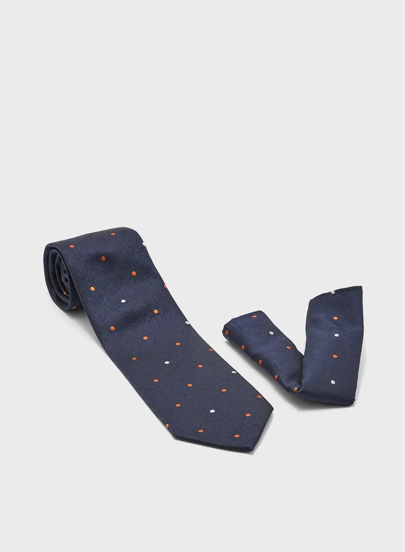 Robert Wood Formal Tie and Pocket Square Set