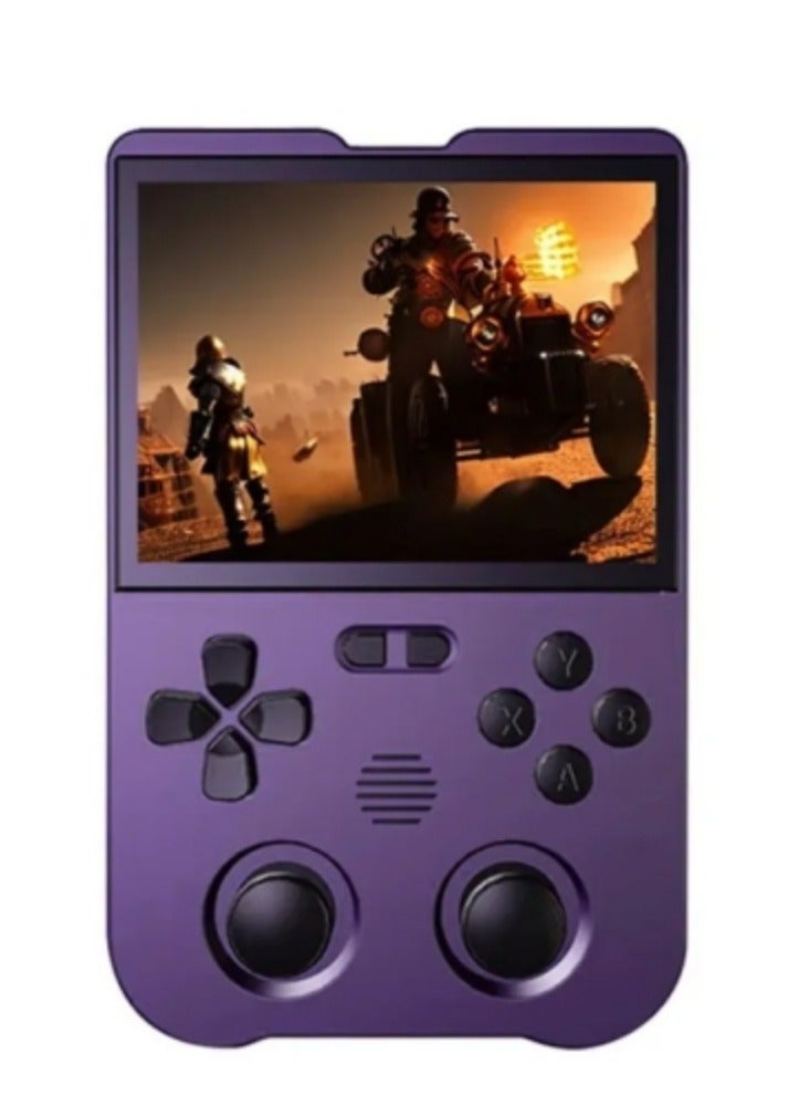 XU10 Retro Handheld Game Consoles, 3.5 inch IPS Screen, 64G TF-Card Pre-Loaded 8000 Games, Support 20+ Kinds of Games Formats, with 3000 mAh Battery Life 6-8 Hours (Purple) - Image 1