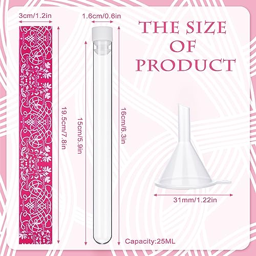 Copkim 38 Pcs Tampon Flask Set Included Tube Flasks Containers for Women Tampon Reusable Wrappers Funnels(Stylish Style) - Image 3
