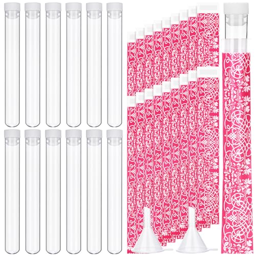 Copkim 38 Pcs Tampon Flask Set Included Tube Flasks Containers for Women Tampon Reusable Wrappers Funnels(Stylish Style) - Image 1