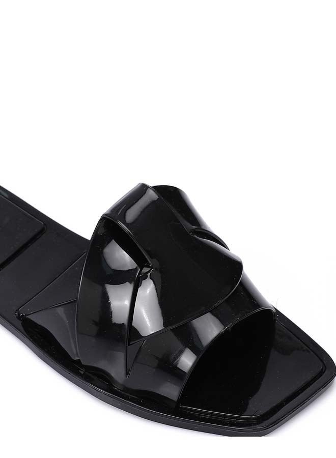 DejaVu Open Teo Cap Plastic Black Slipper  - Image 4