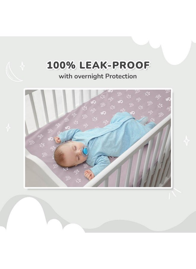 R for Rabbit Waterproof Quick Dry Sheet For Baby | Anti-Piling Fleece Extra Absorbent Instant Dry Sheet For Baby Bed | Baby Cot Protector Sheet | Baby Bed Protector (Size-M,Grey)  - Image 3