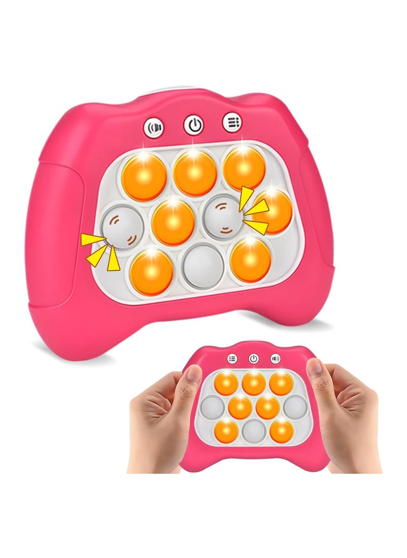 RATSAW Pop Game Sensory Fidget Toys For Kids Quick Push Electronic Light Up Games Decompression Breakthrough Puzzle Game Machine Pink  - Image 1