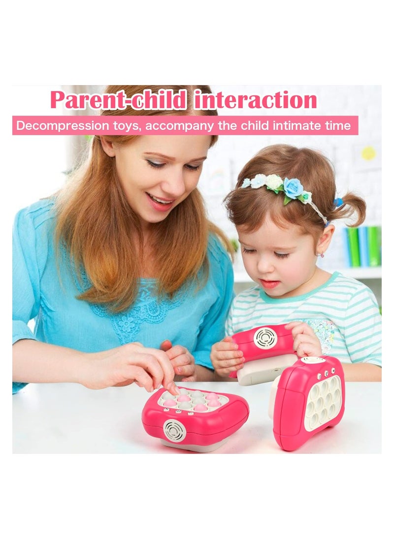 RATSAW - Pop Game Sensory Fidget Toys For Kids Quick Push Electronic Light Up Games Decompression Breakthrough Puzzle Game Machine Pink - Image 1