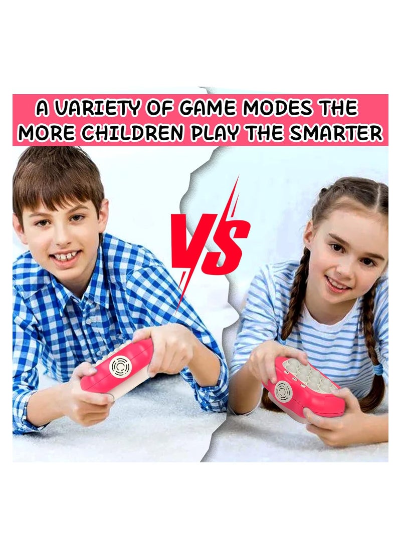 RATSAW Pop Game Sensory Fidget Toys For Kids Quick Push Electronic Light Up Games Decompression Breakthrough Puzzle Game Machine Pink  - Image 2