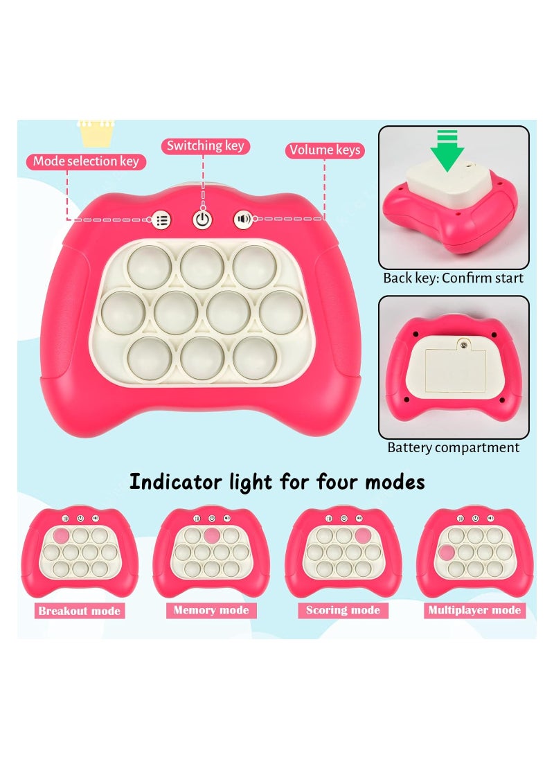 RATSAW Pop Game Sensory Fidget Toys For Kids Quick Push Electronic Light Up Games Decompression Breakthrough Puzzle Game Machine Pink  - Image 3