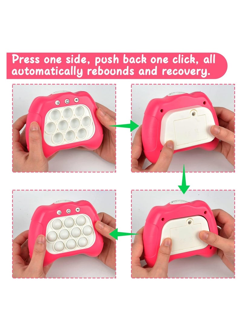 RATSAW Pop Game Sensory Fidget Toys For Kids Quick Push Electronic Light Up Games Decompression Breakthrough Puzzle Game Machine Pink  - Image 5