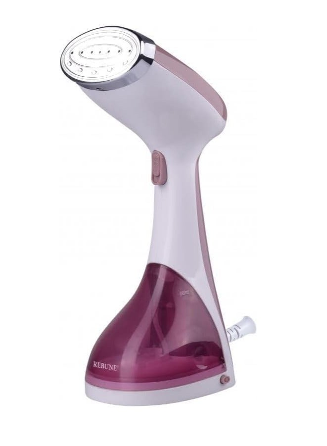 REBENUO Handheld Steam Iron 1400W 220ml Steam Iron Clothes Steamer Wrinkle Remover Short Heating Time 15s - Rose - ON0001. - Image 1