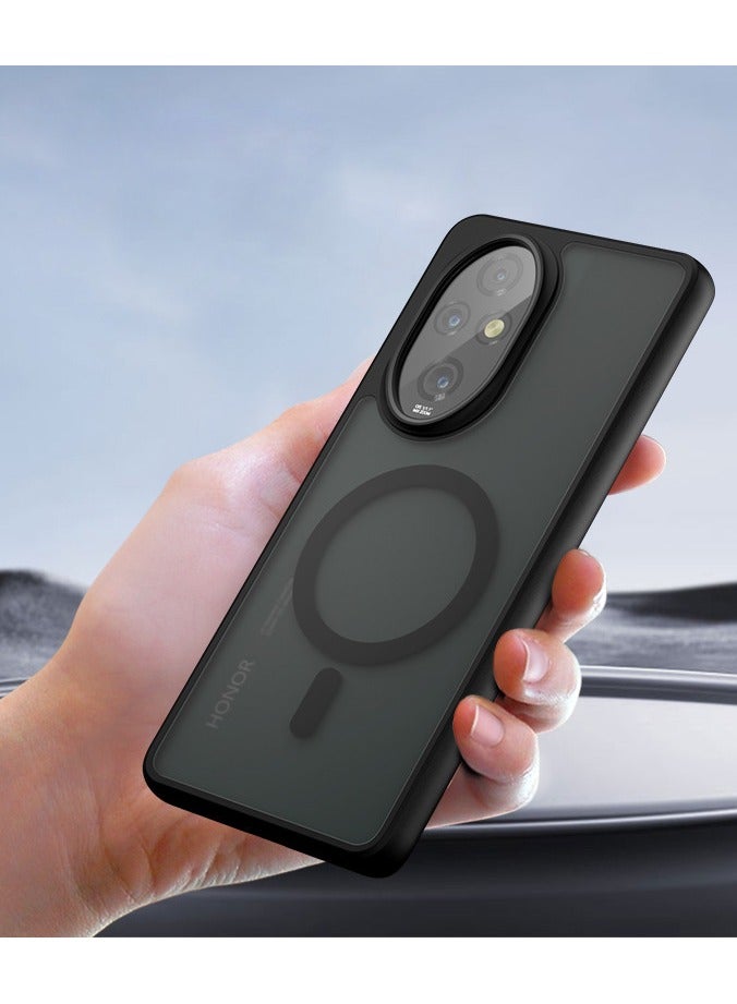 General Case for Honor 400 Pro 5G, Magnetic Mobile Phone Case, Supports Car Mount and Wireless Charging, Anti-Fingerprint Matte Case  - Image 3