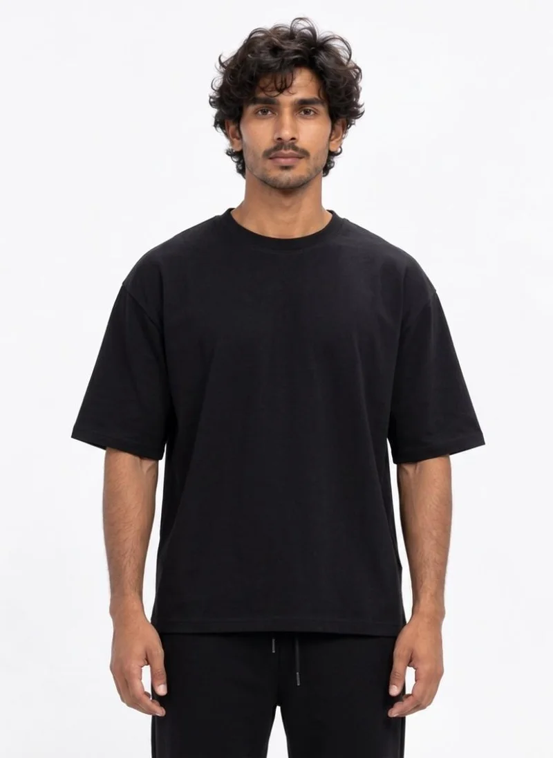 Abitos Black & White Daily Double Heavyweight Oversized Tshirts 2 Pack for Men | Best Price UAE