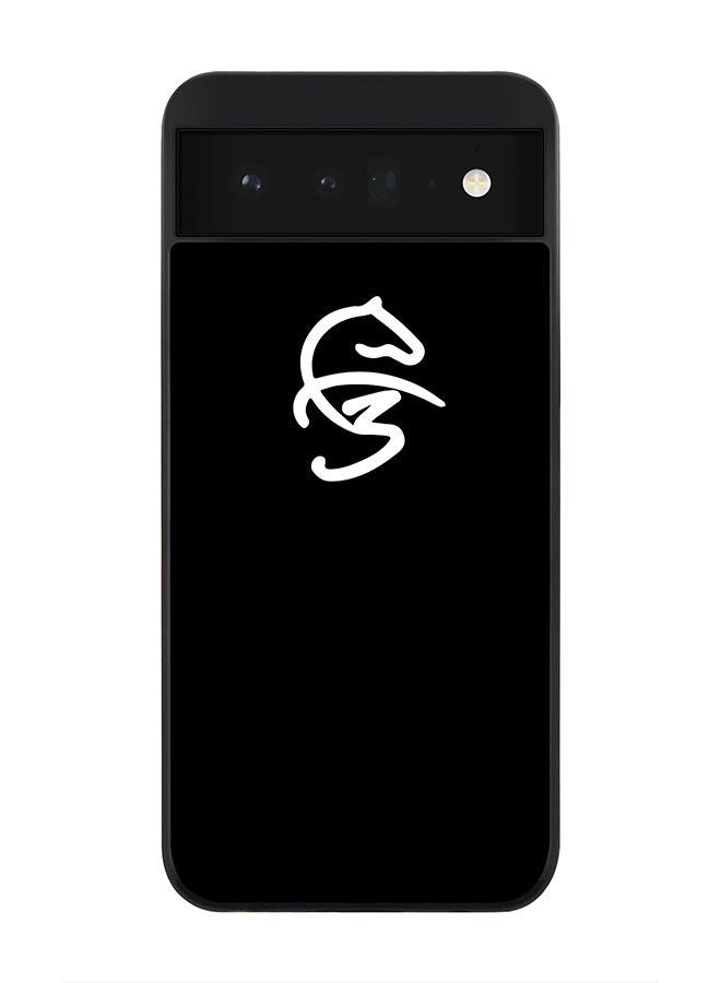 Stylizedd Rugged Black edge case for Google Pixel 6 5G Slim fit Soft Case Flexible Rubber Edges Anti Drop TPU Gel Thin Cover -  Faz3 Icon Black - Image 1