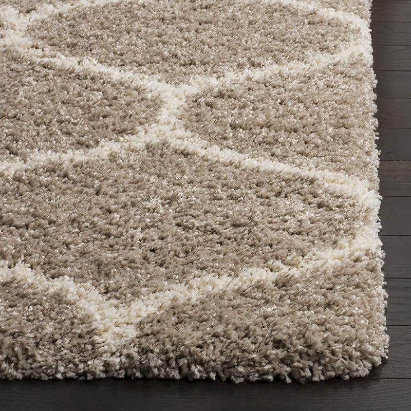 zeff Shaggy Floor Carpet for Living Room, Soft & Fluffy Bedside Runner Rug for Bedroom, Hall, Sofa Area, Elegant Modern Floor Carpet (3X5 Feet Beige Box) - Image 2