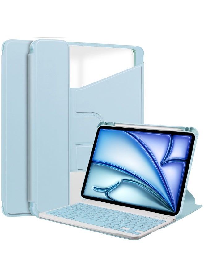 Keyboard Case Compatible with IPad Air 13 Inch (M3) 2025 Cover with Detachable Wireless Bluetooth Keyboard and Protective Case Cover with Pen Slot - Image 1