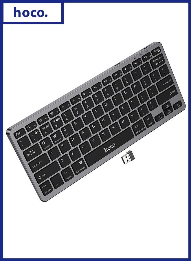 hoco. GM32 Wisdom wireless dual-mode keyboard(english version, Black) - Image 1