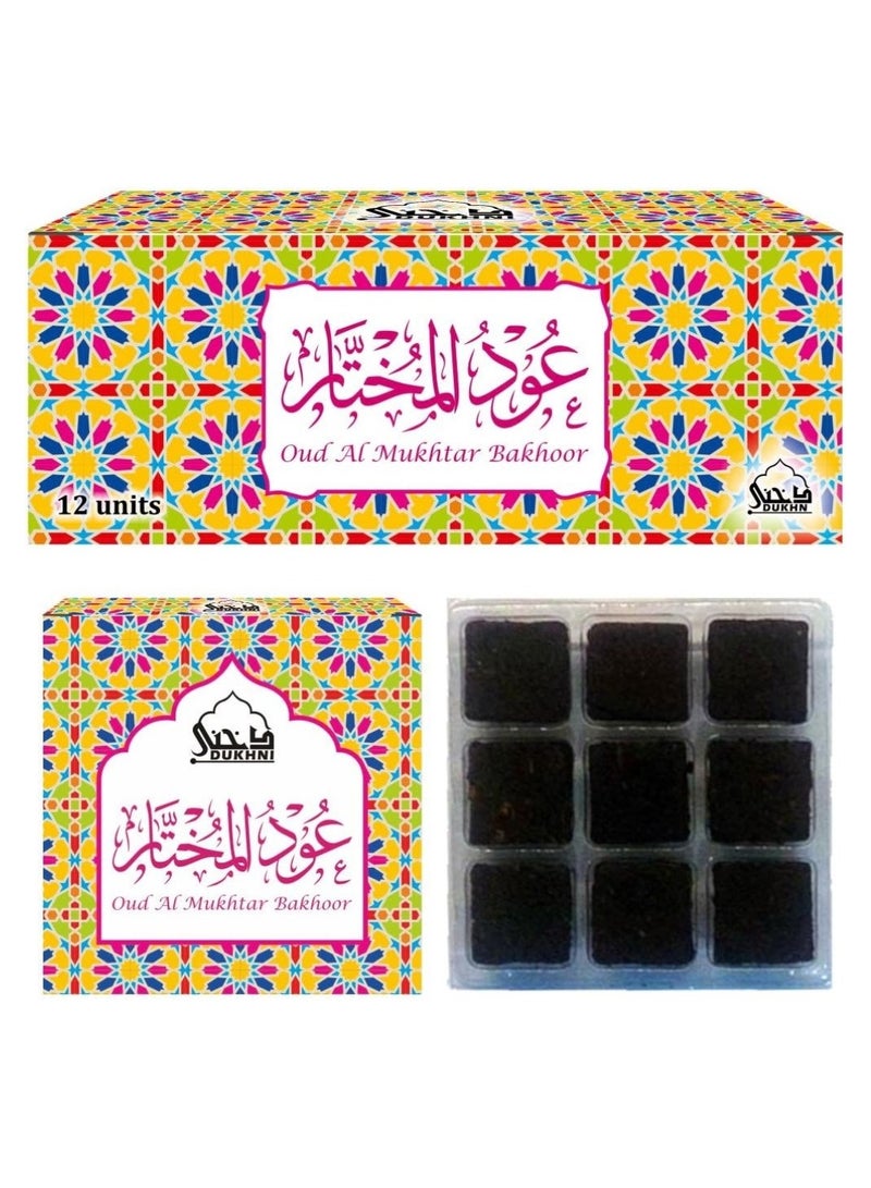 Dukhni Oud Mukhtar Bakhoor Celebration Pack (12 units of 9 pcs each)