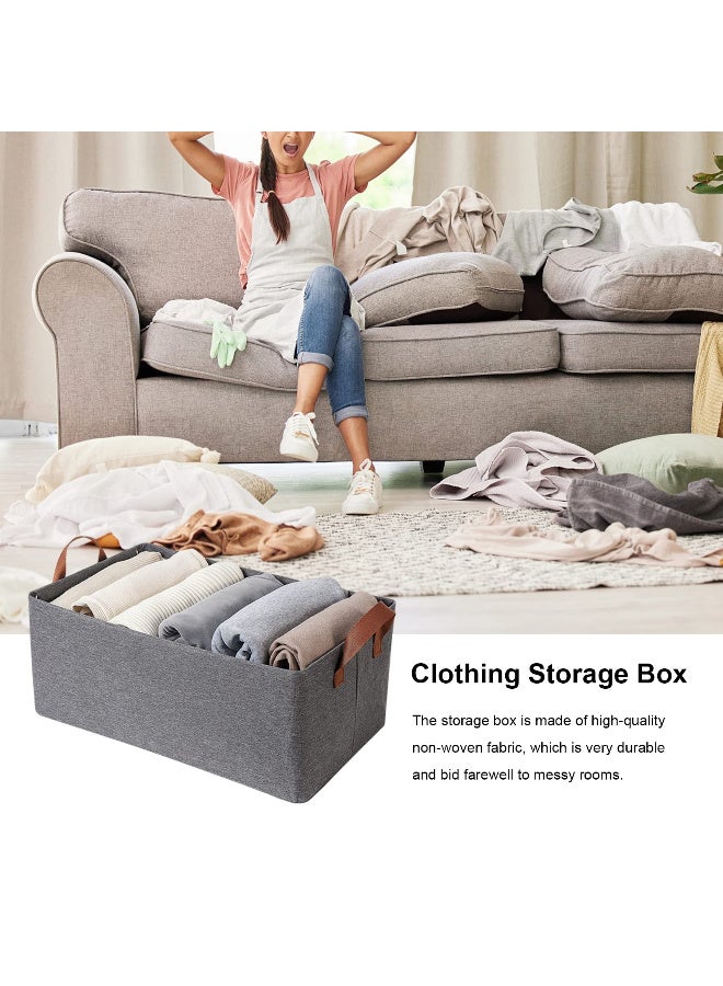 ZERIFAM Foldable Closet Storage Organizer,  4pcs Foldable Storage Baskets, With Reinforced Handles,  Large Storage Bags, For Organizing, Blanket, Bedroom, Closet, Dorm, Sweater, Toys, Clothes, Home, Laundry  - Image 3