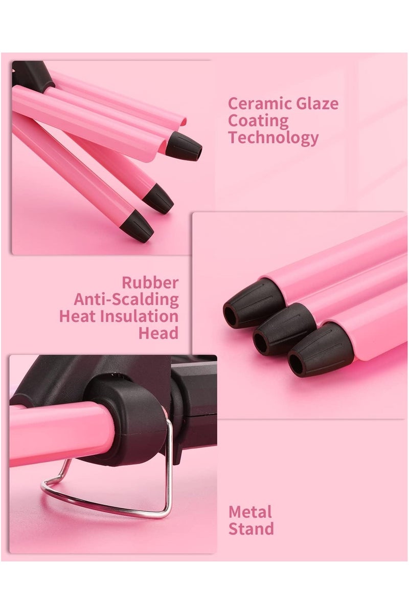 PANDA JOJO Mini Hair Crimper, 15mm Beach Waves Curling Iron, Hair Waver for Short and Medium with 3 Cer - Image 4