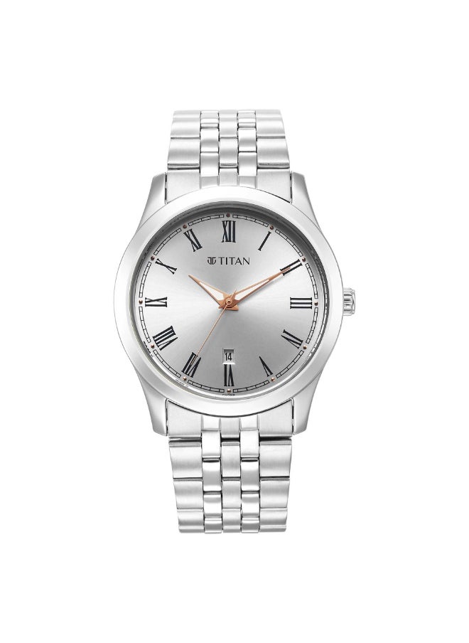 TITAN - Urban Silver White Dial Metal Strap Watch 1823SM05 - Image 1