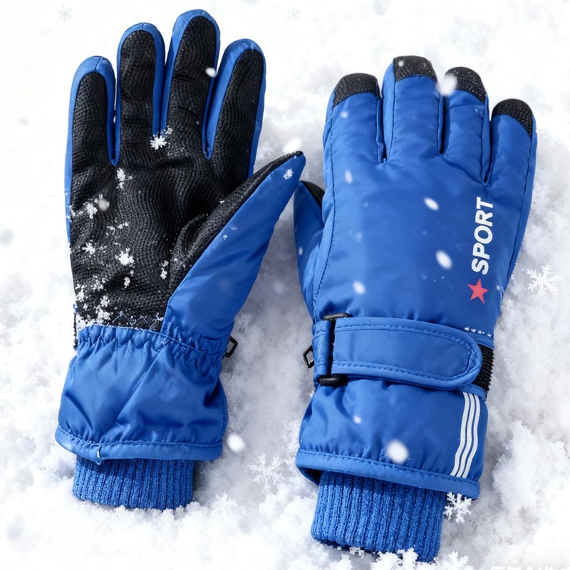 IZUS Winter-Warm Snowboard-Gloves for Kids Windproof-Ski-Gloves Water-Repellent-Mittens Boy-Girls 5-10 Years - Image 4