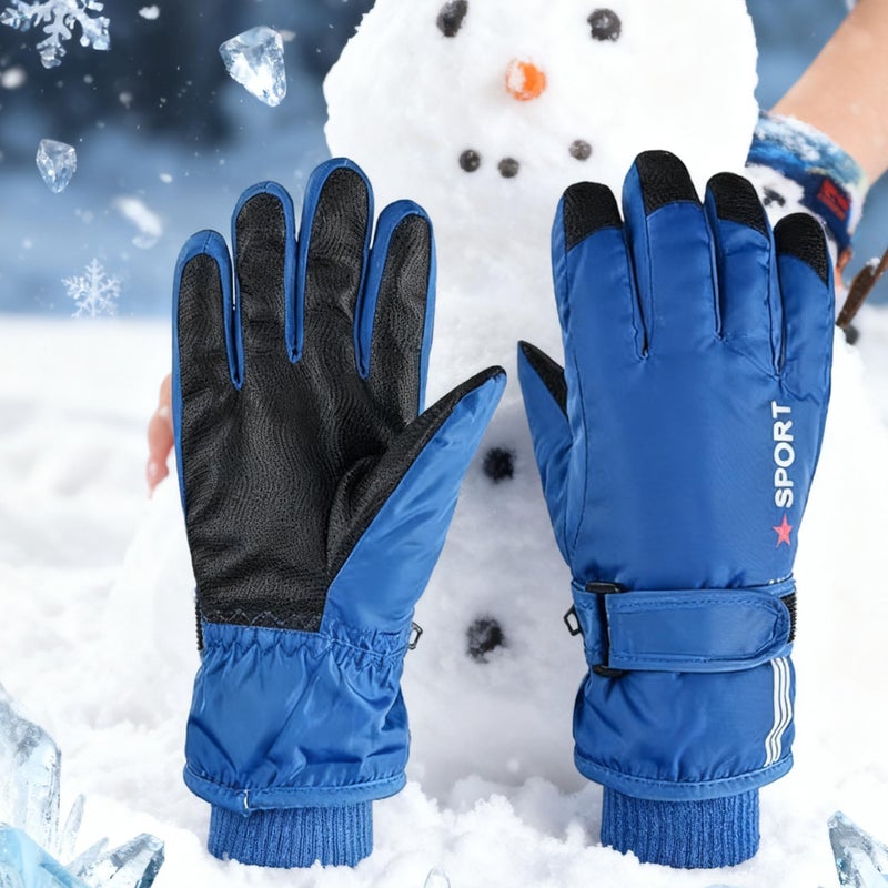 IZUS Winter-Warm Snowboard-Gloves for Kids Windproof-Ski-Gloves Water-Repellent-Mittens Boy-Girls 5-10 Years - Image 3